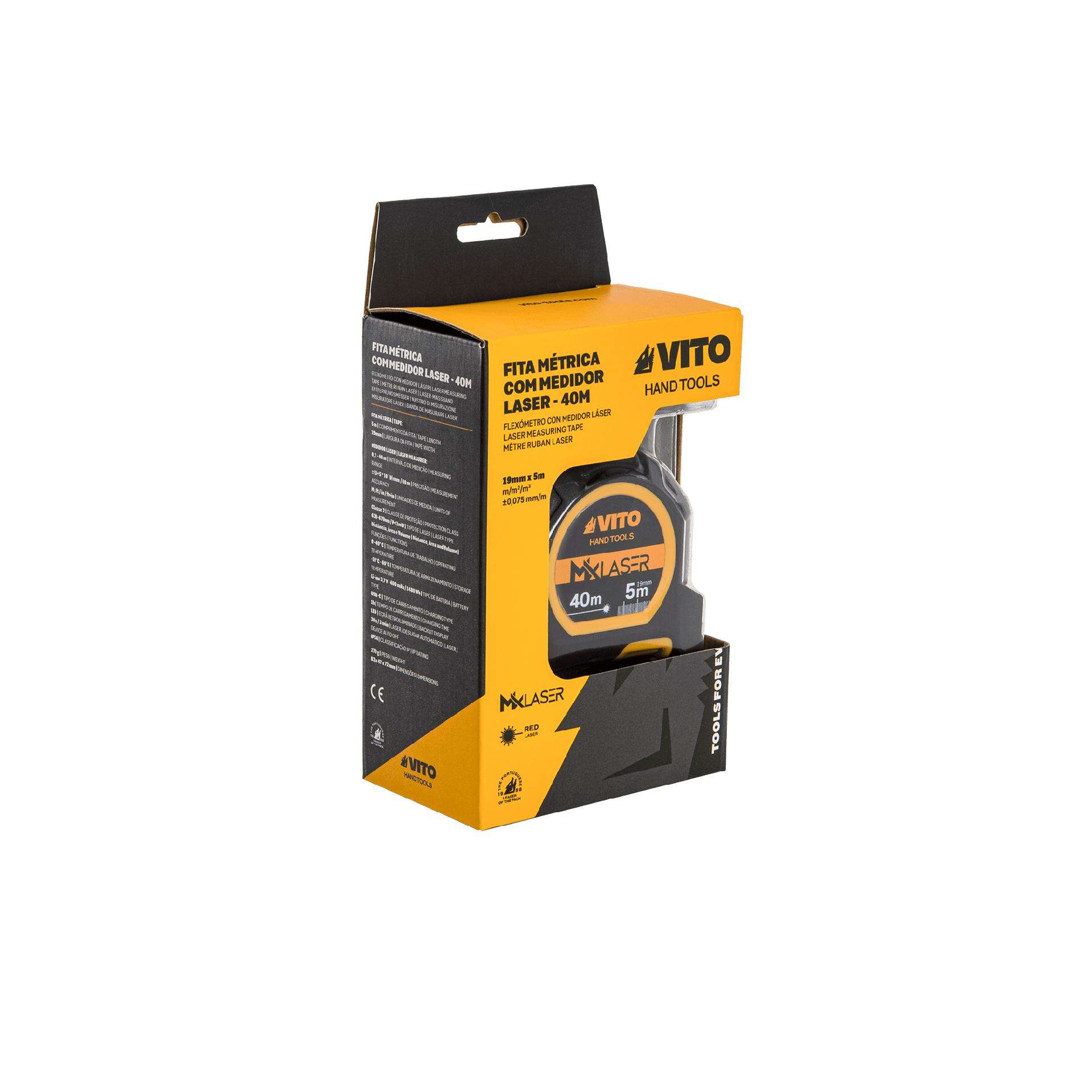 Fita metrica medidor laser 40m ref. VIFMML40 VITO