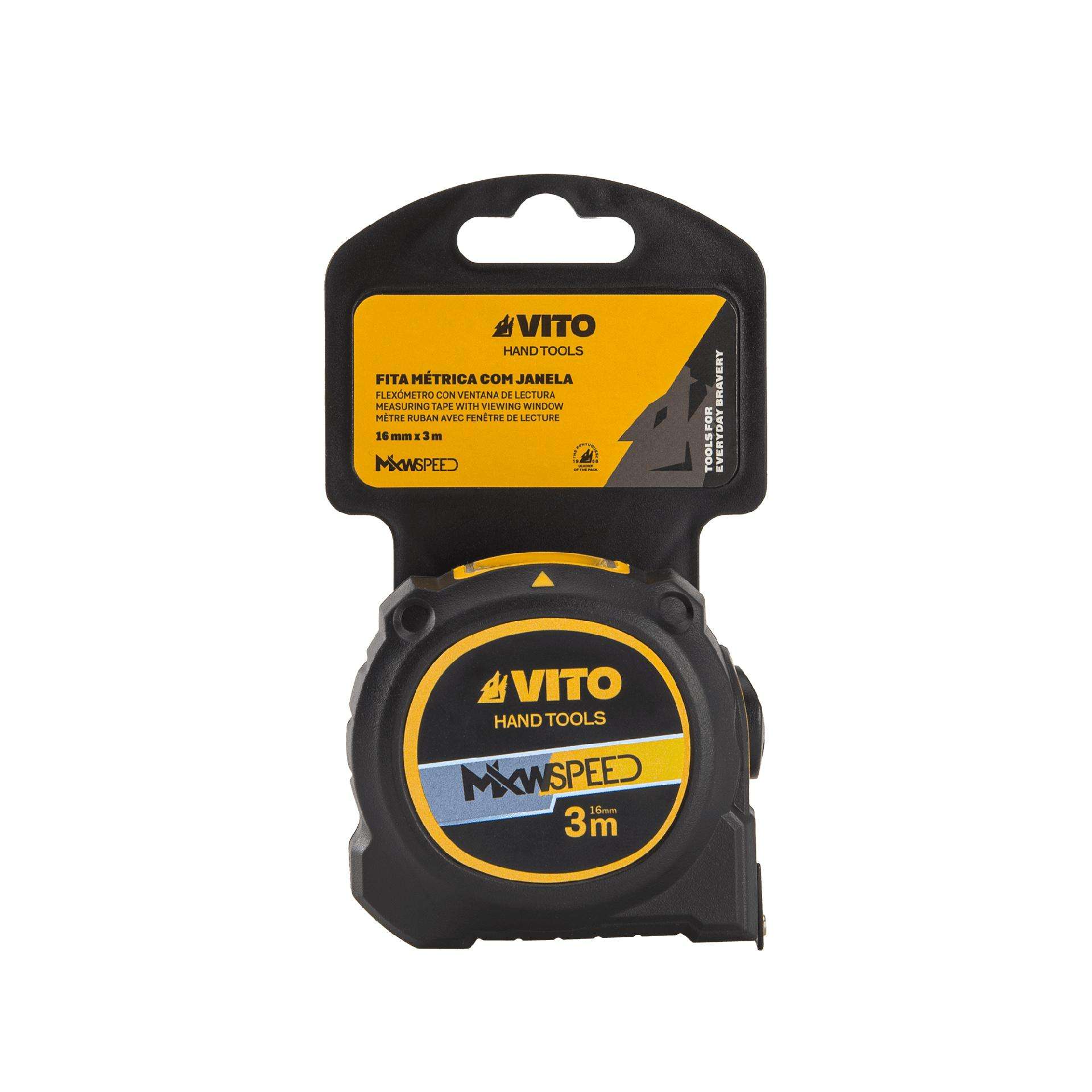 Fita métrica com janela 16mmx3m ref. VIFMJ3 VITO