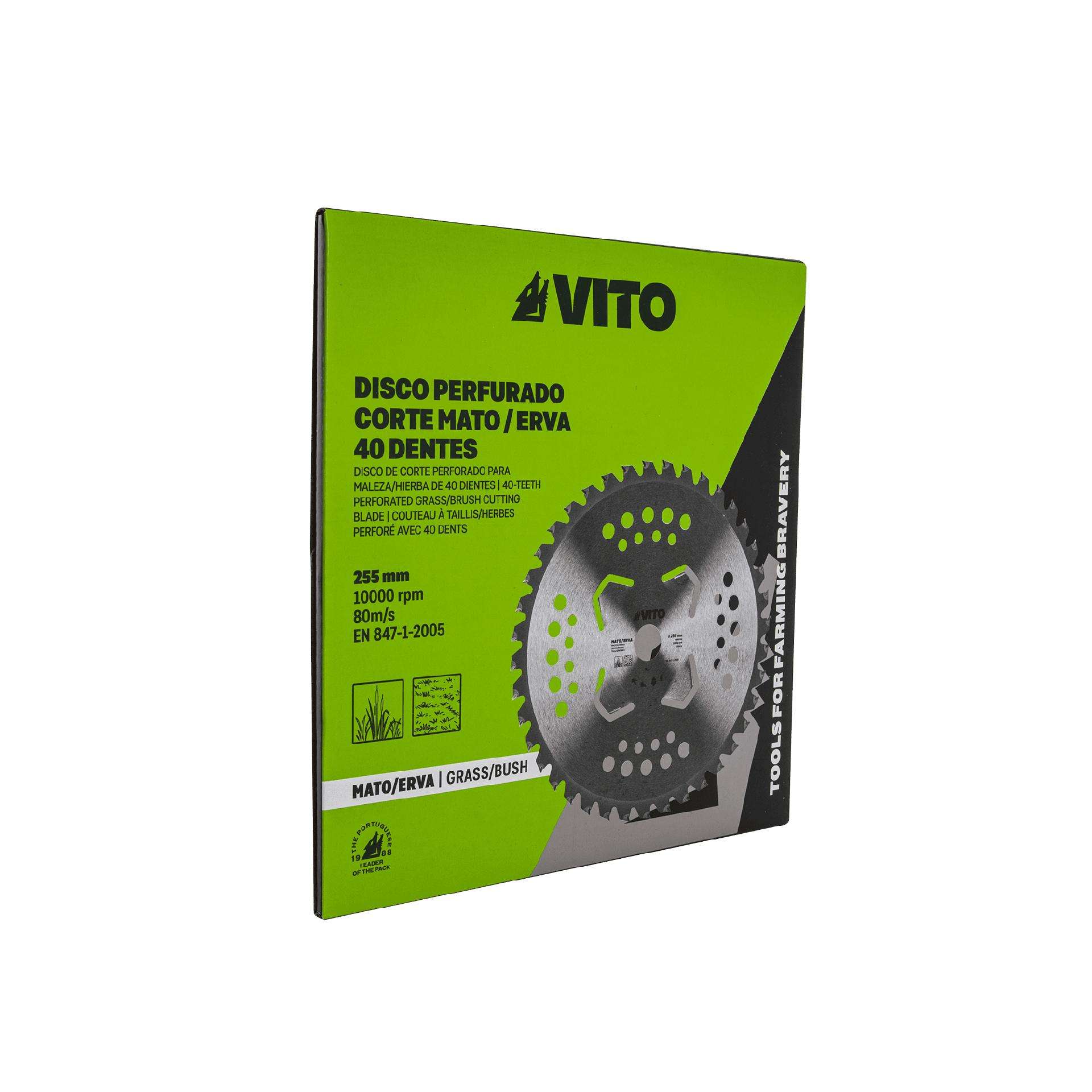 Disco perfurado corte mato/erva 40 dentes ref. VIDPCE40 VITO