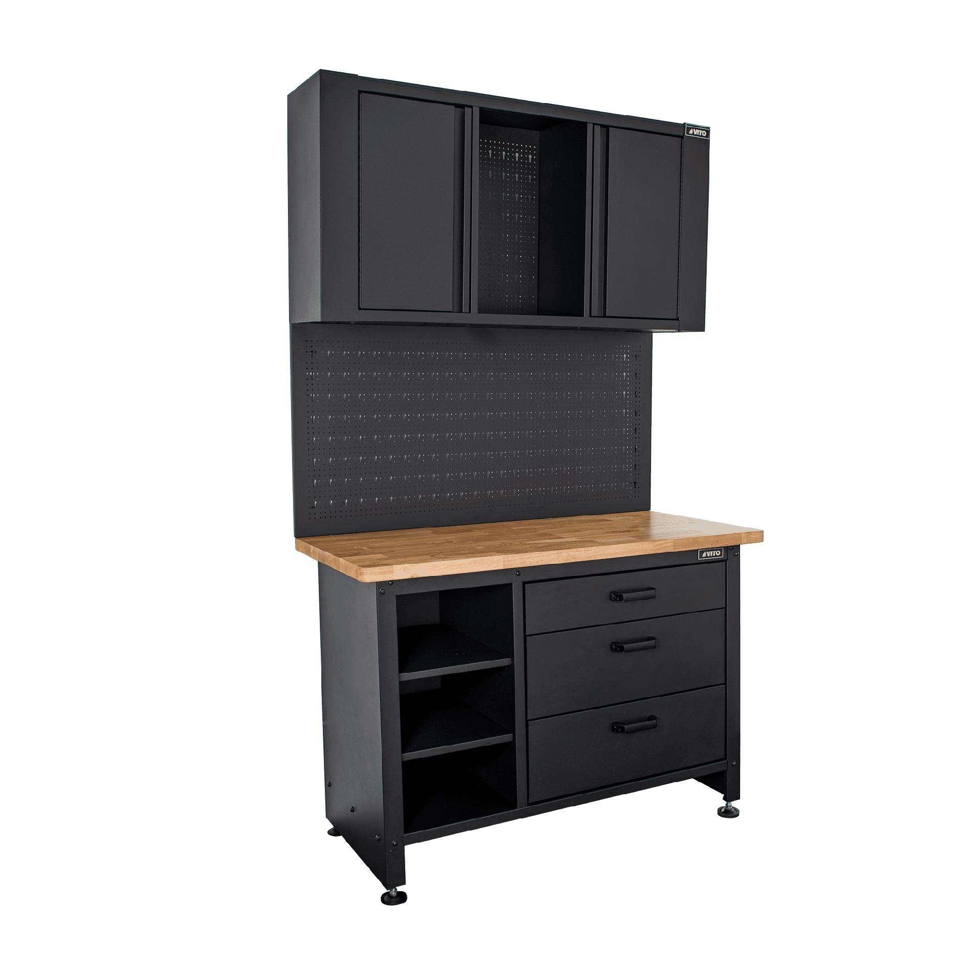 Bancada de trabalho com painel e armário ref. VIBTPA VITO