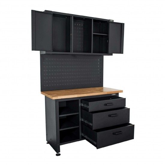 Bancada de trabalho com painel e armrio ref. VIBTPA VITO