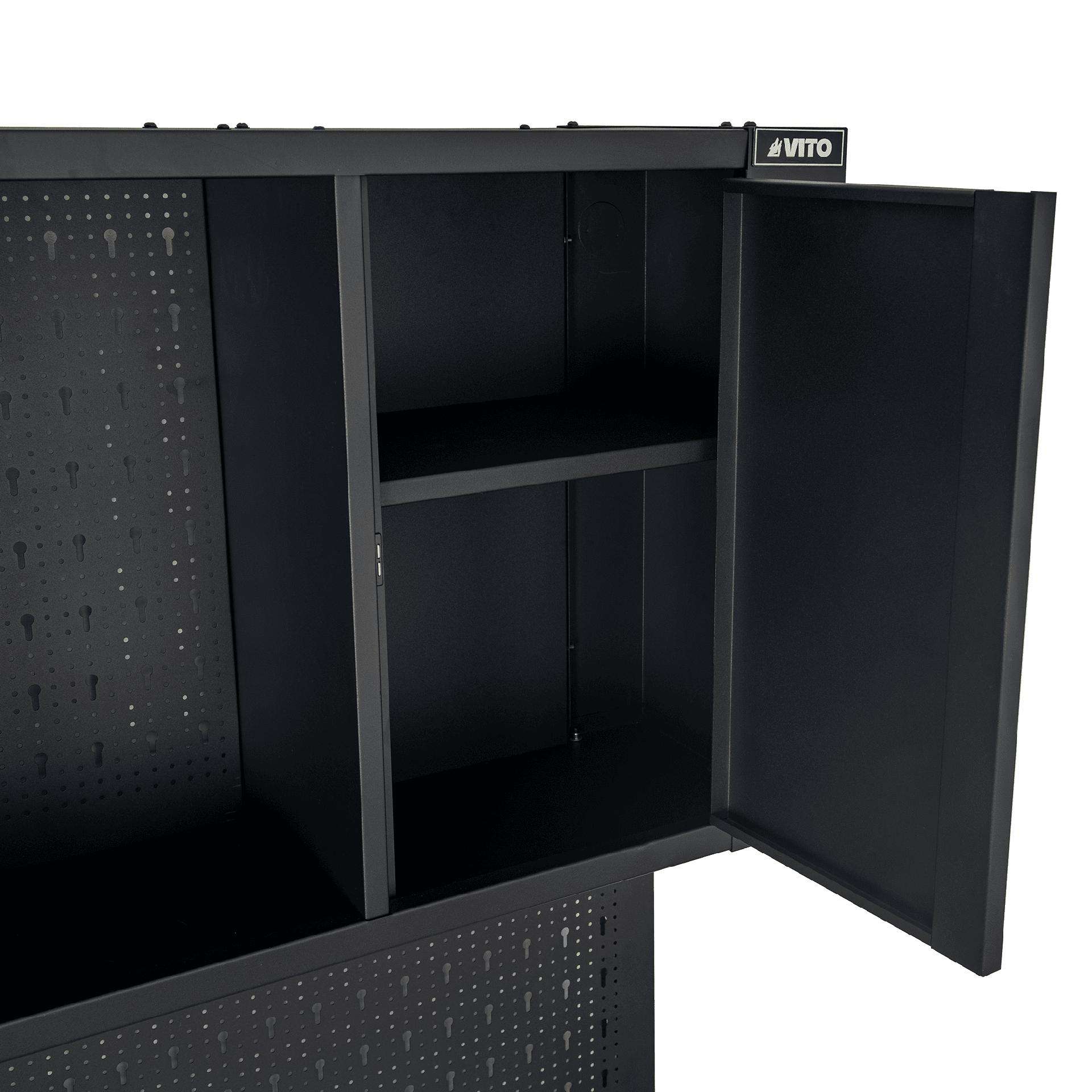 Bancada de trabalho com painel e armário ref. VIBTPA VITO