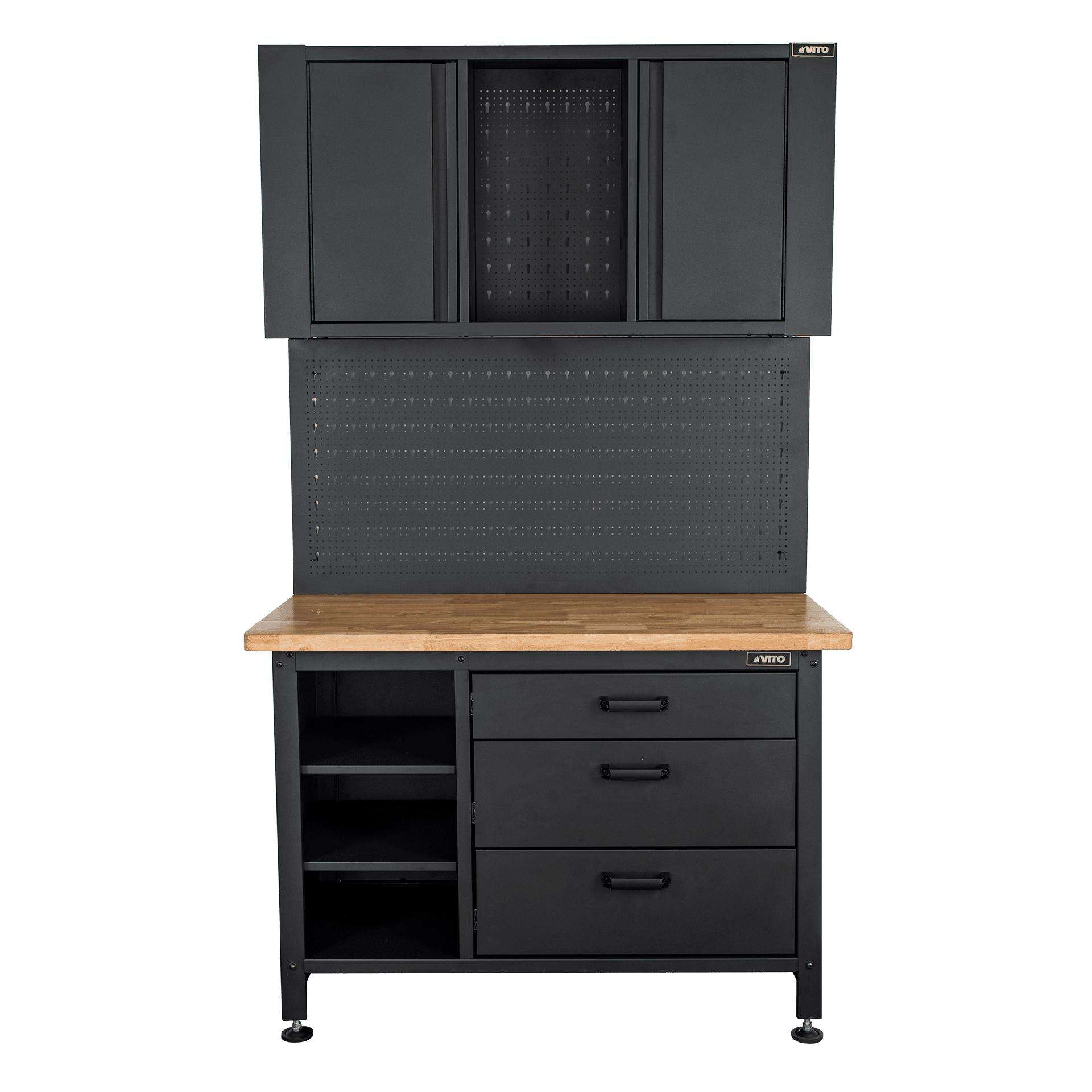 Bancada de trabalho com painel e armário ref. VIBTPA VITO