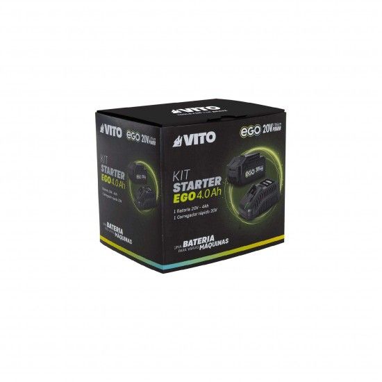 Kit starter ego 4.0ah: 1x bateria 20v 4ah + carregador rpido ref. PACK2STARTEREGO VITO