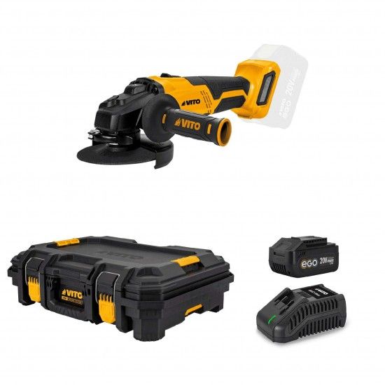 Rebarbadora brushless 125mm, carregador rápido, bateria 4ah, mala modular top ref. PACK13EGOIRON VIT Rebarbadora brushless 125mm, carregador rápido, bateria 4ah, mala modular top ref. PACK13EGOIRON VIT