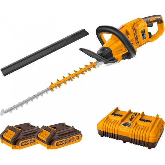 Corta Sebes 40V Brushless + 2 Bat 2A + Carregador Duplo  refª CHTLI400282 IngCo Corta Sebes 40V Brushless + 2 Bat 2A + Carregador Duplo  refª CHTLI400282 IngCo