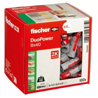 Bucha DuoPower 8x40mm 100p ref 535455 Fischer