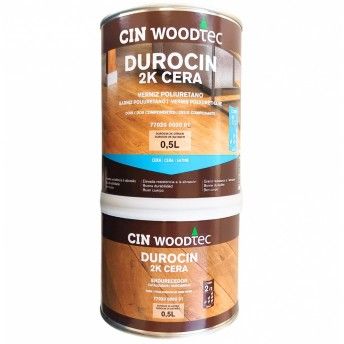 Verniz poliuretano solvente cera bi-componente 2.5L + Cura 2.5L  DUROCIN 2K  ref 77-020_5L Cin