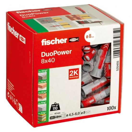 Bucha DuoPower 8x40mm 100p ref 535455 Fischer