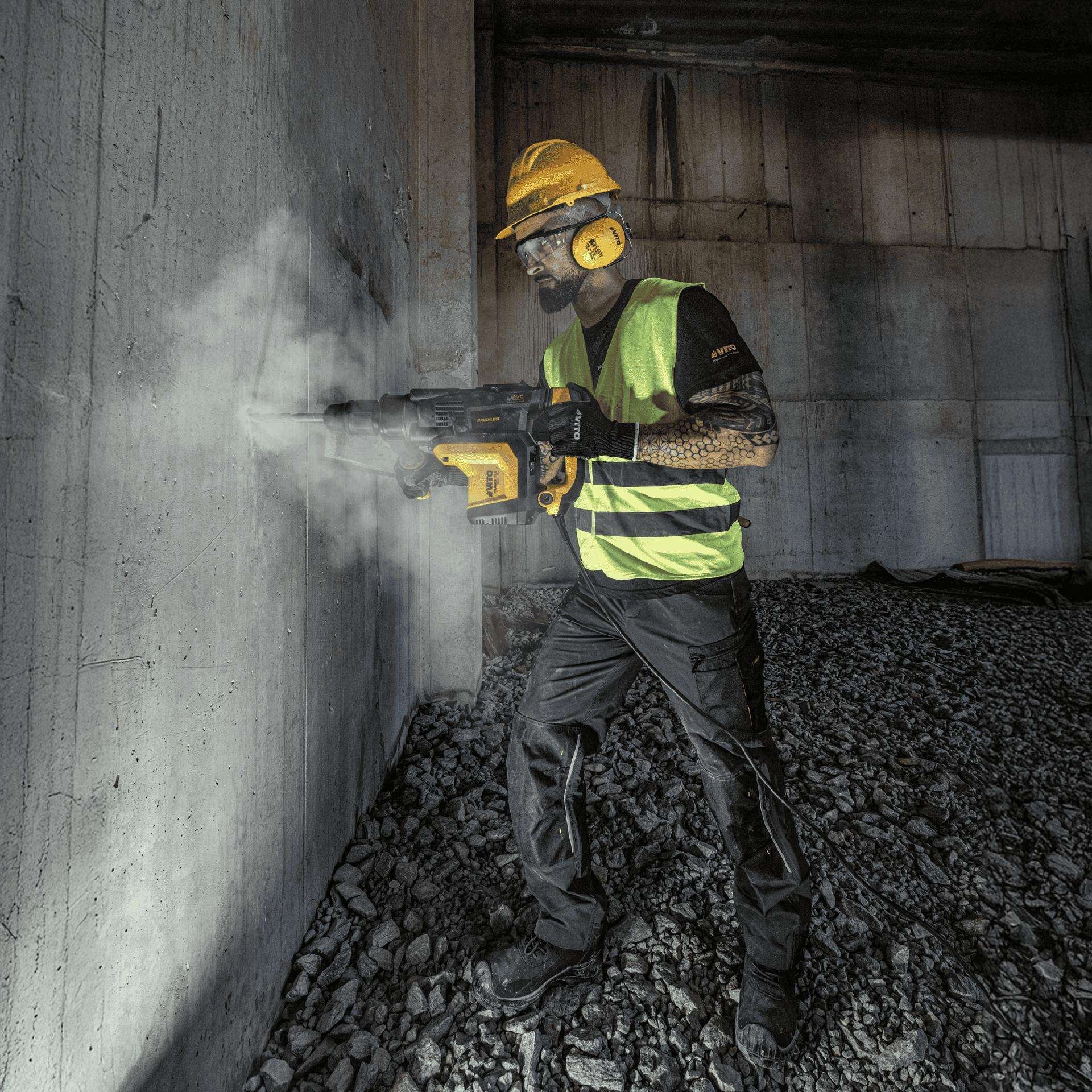 Martelo perfurador demolidor brushless 10kg - 48mm sds max ref. VIMPDBM1048 VITO