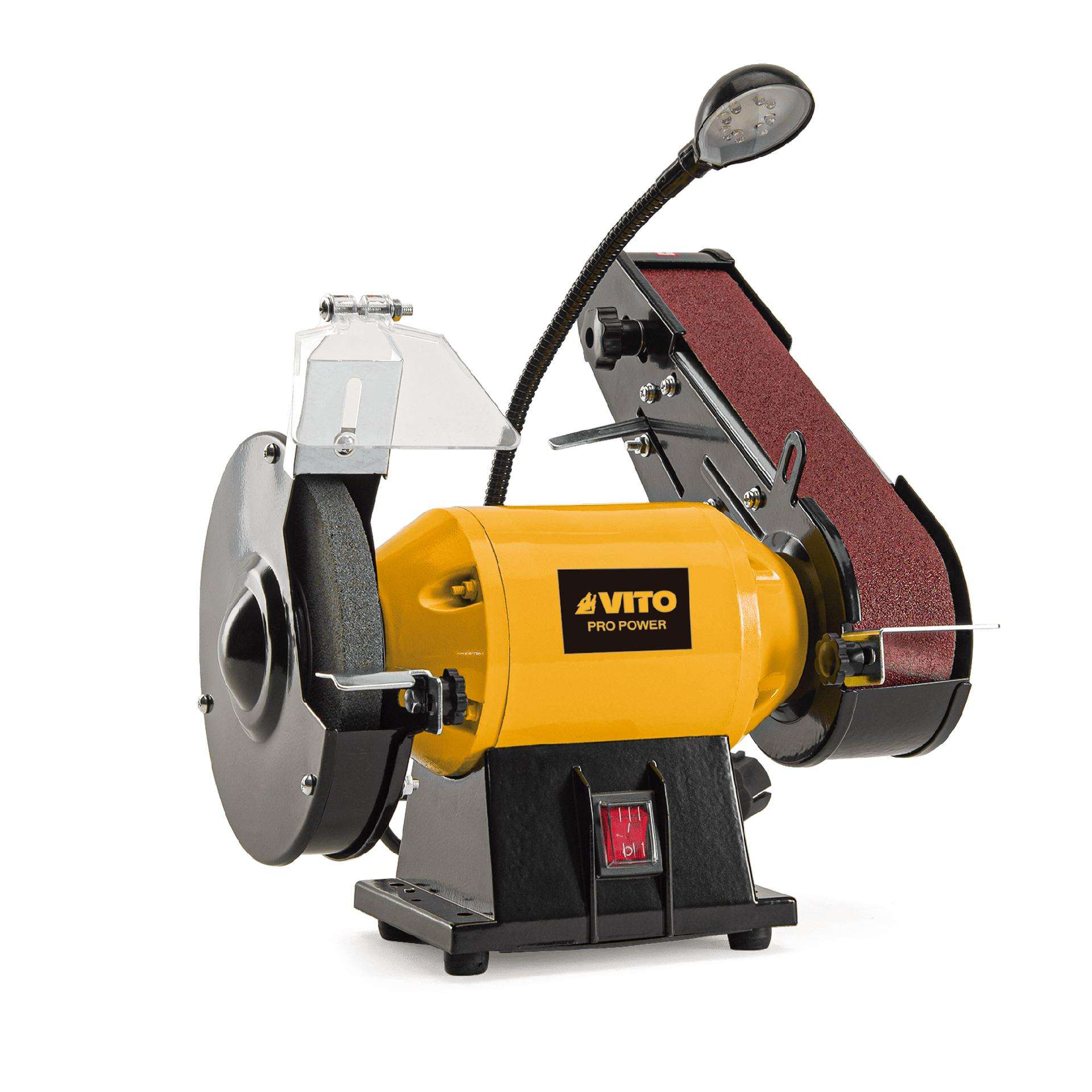 Esmeriladora mista 250w com mó 150mm e cinta lixa ref. VIESM150CL VITO