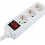 Extensão Elétrica, com Interruptor, Branca, 3 Tomadas, 1.5m, 3G x 1.5mm² refª 89343 MADER Extensão Elétrica, com Interruptor, Branca, 3 Tomadas, 1.5m, 3G x 1.5mm² refª 89343 MADER