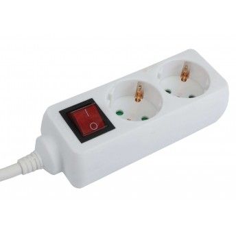 Extensão Elétrica, com Interruptor, Branca, 2 Tomadas, 1.5m, 3G x 1.5mm² refª 89339 MADER Extensão Elétrica, com Interruptor, Branca, 2 Tomadas, 1.5m, 3G x 1.5mm² refª 89339 MADER