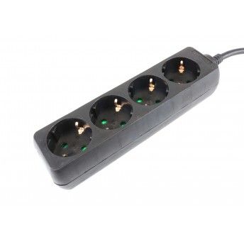 Extensão Elétrica, Preta, 4 Tomadas, 3m, 3G x 1.5mm² refª 89338 MADER Extensão Elétrica, Preta, 4 Tomadas, 3m, 3G x 1.5mm² refª 89338 MADER