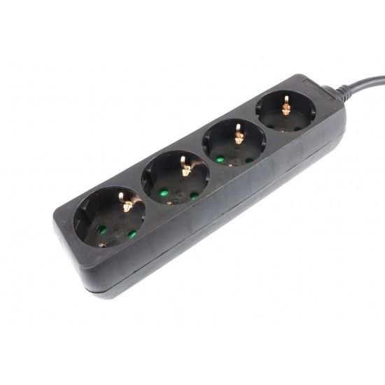 Extensão Elétrica, Preta, 4 Tomadas, 3m, 3G x 1.5mm² refª 89338 MADER Extensão Elétrica, Preta, 4 Tomadas, 3m, 3G x 1.5mm² refª 89338 MADER