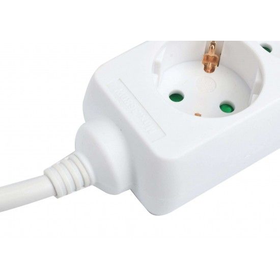 Extensão Elétrica, Branca, 4 Tomadas, 3m, 3G x 1.5mm² refª 89337 MADER Extensão Elétrica, Branca, 4 Tomadas, 3m, 3G x 1.5mm² refª 89337 MADER