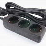 Extensão Elétrica, Preta, 3 Tomadas, 3m, 3G x 1.5mm² refª 89334 MADER Extensão Elétrica, Preta, 3 Tomadas, 3m, 3G x 1.5mm² refª 89334 MADER