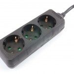 Extensão Elétrica, Preta, 3 Tomadas, 3m, 3G x 1.5mm² refª 89334 MADER Extensão Elétrica, Preta, 3 Tomadas, 3m, 3G x 1.5mm² refª 89334 MADER