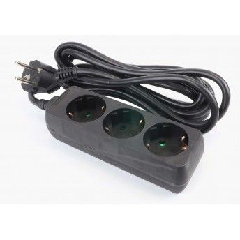 Extensão Elétrica, Preta, 3 Tomadas, 3m, 3G x 1.5mm² refª 89334 MADER Extensão Elétrica, Preta, 3 Tomadas, 3m, 3G x 1.5mm² refª 89334 MADER