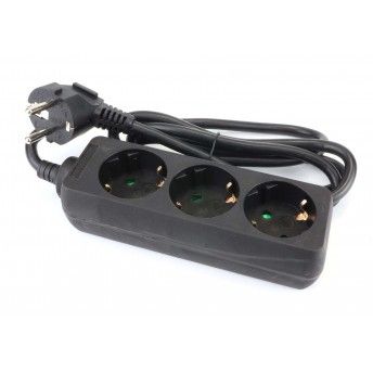 Extensão Elétrica, Preta, 3 Tomadas, 1.5m, 3G x 1.5mm² refª 89332 MADER Extensão Elétrica, Preta, 3 Tomadas, 1.5m, 3G x 1.5mm² refª 89332 MADER