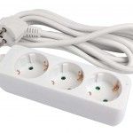 Extensão Elétrica, Branca, 3 Tomadas, 3m, 3G x 1.5mm² refª 89333 MADER Extensão Elétrica, Branca, 3 Tomadas, 3m, 3G x 1.5mm² refª 89333 MADER