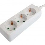 Extensão Elétrica, Branca, 3 Tomadas, 3m, 3G x 1.5mm² refª 89333 MADER Extensão Elétrica, Branca, 3 Tomadas, 3m, 3G x 1.5mm² refª 89333 MADER