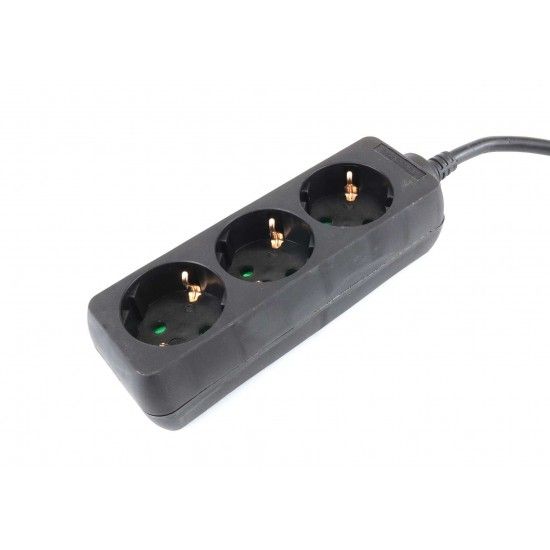 Extensão Elétrica, Preta, 3 Tomadas, 1.5m, 3G x 1.5mm² refª 89332 MADER Extensão Elétrica, Preta, 3 Tomadas, 1.5m, 3G x 1.5mm² refª 89332 MADER