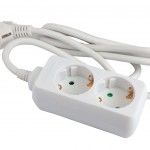 Extensão Elétrica, Branca, 2 Tomadas, 3m, 3G x 1.5mm² refª 89329 MADER Extensão Elétrica, Branca, 2 Tomadas, 3m, 3G x 1.5mm² refª 89329 MADER