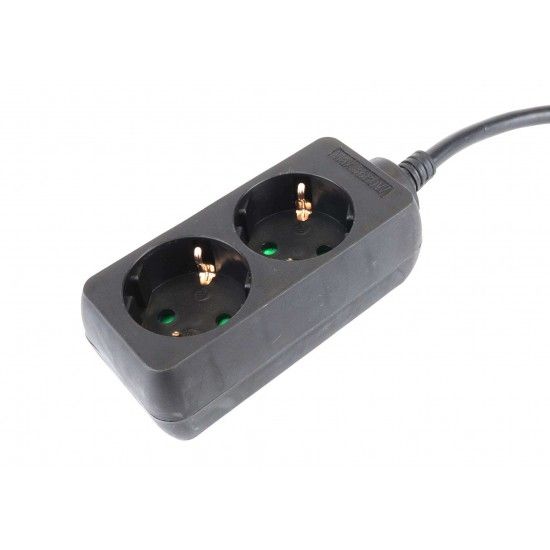 Extenso Eltrica, Preta, 2 Tomadas, 3m, 3G x 1.5mm ref 89330 MADER