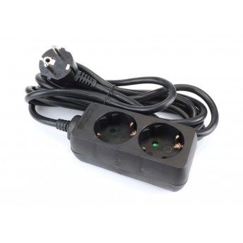 Extenso Eltrica, Preta, 2 Tomadas, 3m, 3G x 1.5mm ref 89330 MADER