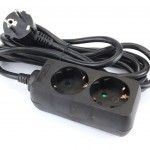 Extenso Eltrica, Preta, 2 Tomadas, 3m, 3G x 1.5mm ref 89330 MADER