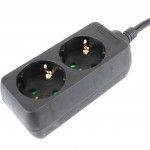 Extenso Eltrica, Preta, 2 Tomadas, 3m, 3G x 1.5mm ref 89330 MADER