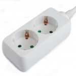 Extensão Elétrica, Branca, 2 Tomadas, 1.5m, 3G x 1.5mm² refª 89327 MADER Extensão Elétrica, Branca, 2 Tomadas, 1.5m, 3G x 1.5mm² refª 89327 MADER