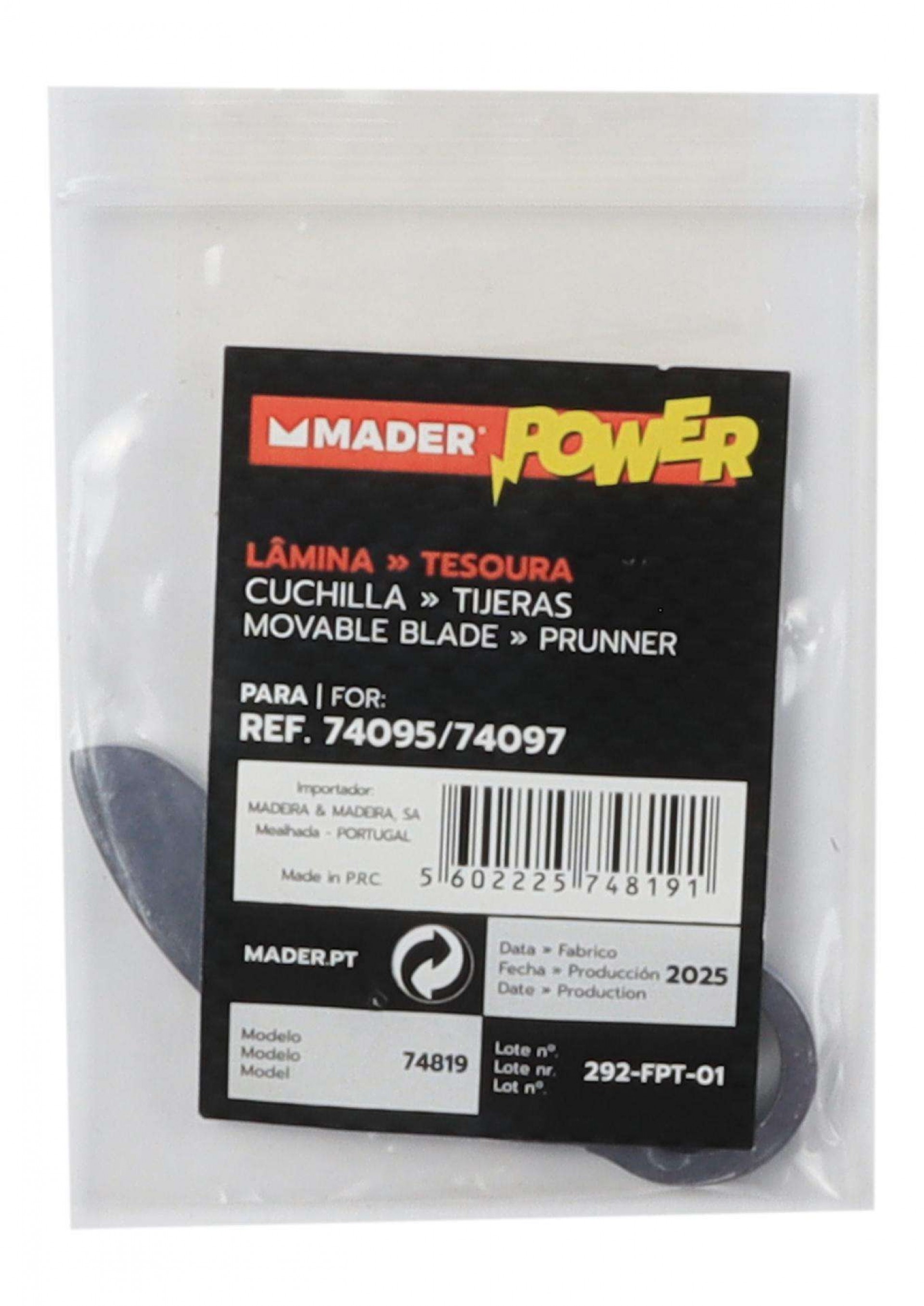 Lâmina para Tesoura - MADER POWER® refª 74819 MADER