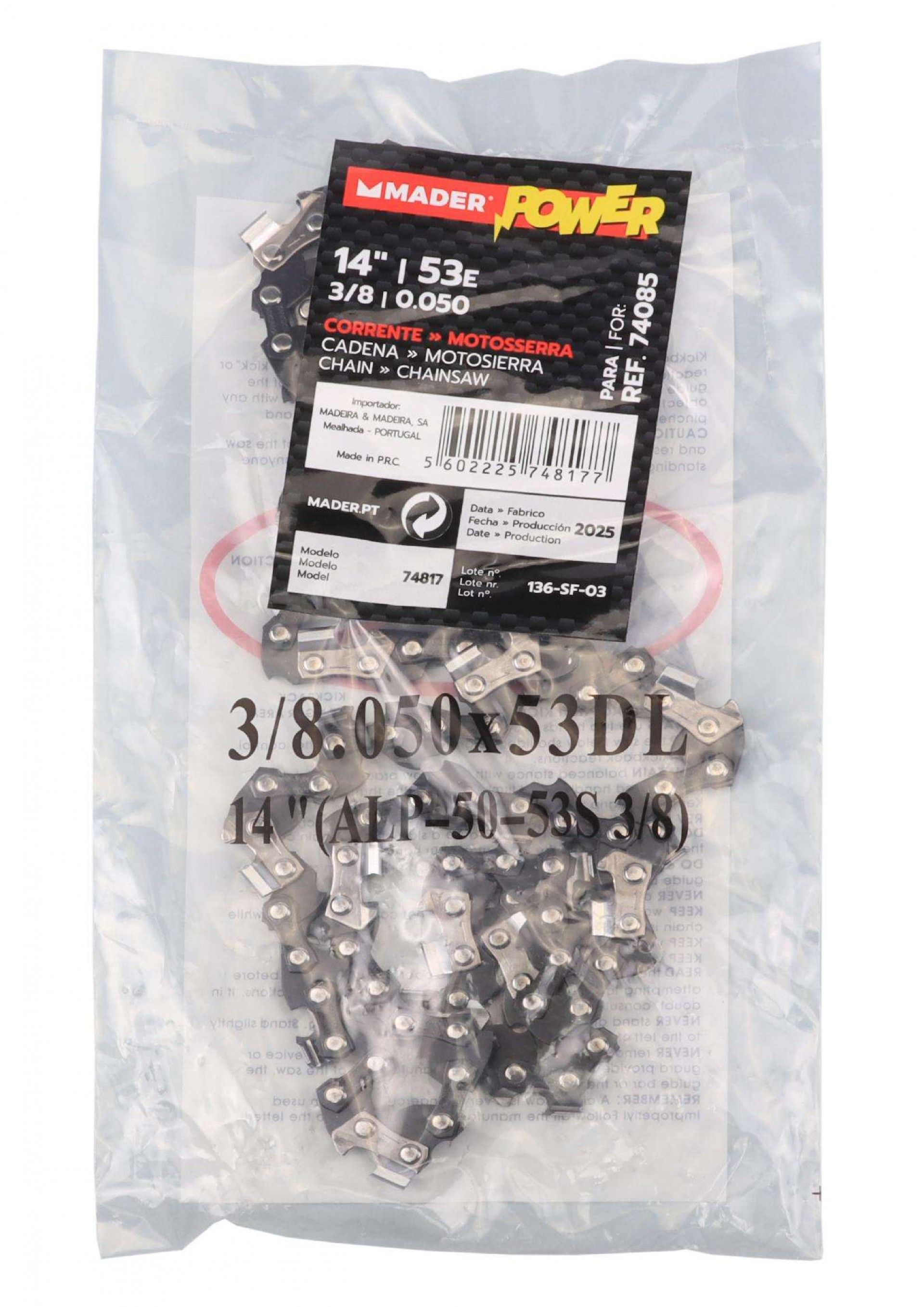 Corrente para motoserra MPW-14" 53E refª 74817 MADER