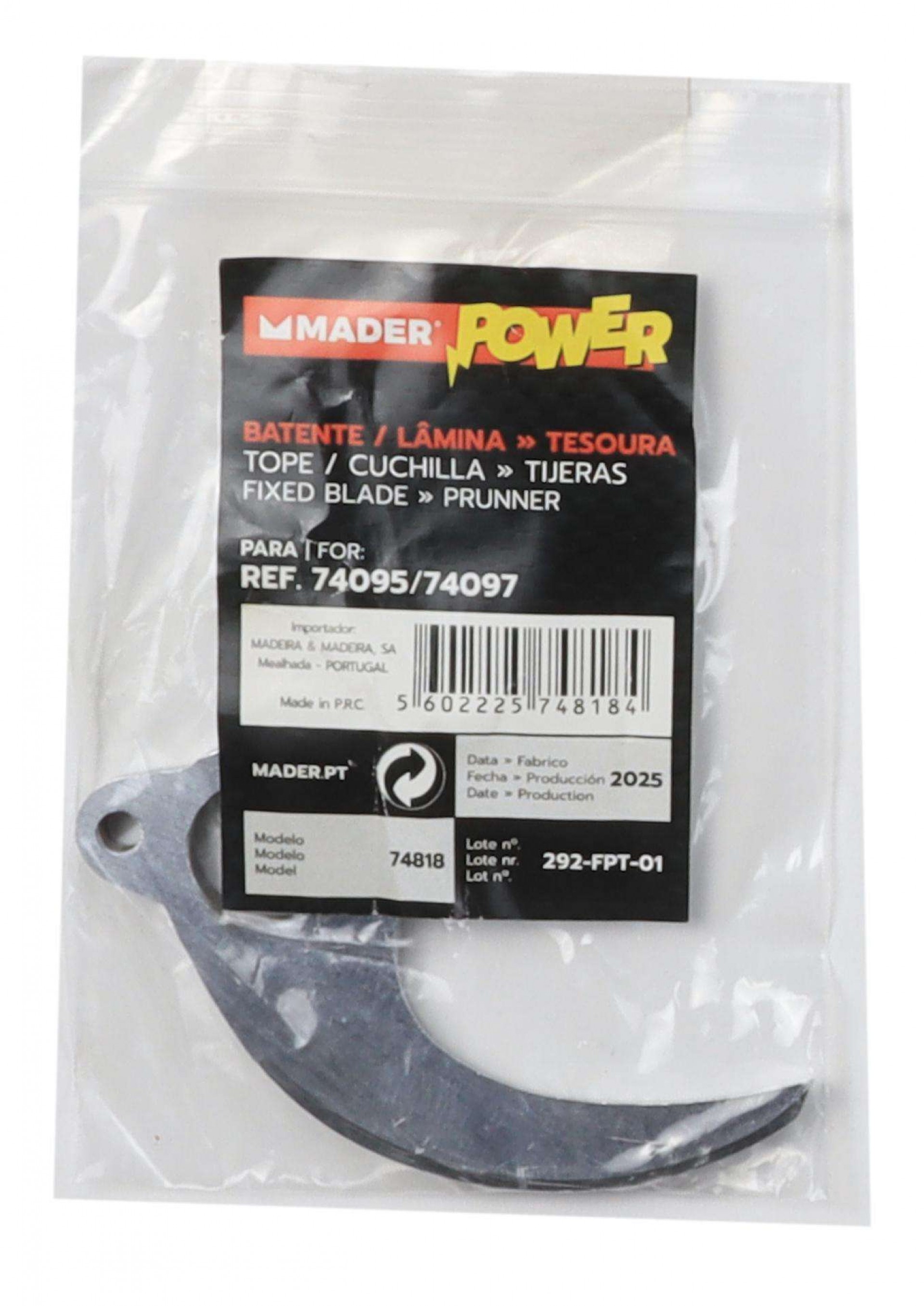 Batente / Lâmina para Tesoura - MADER POWER® refª 74818 MADER