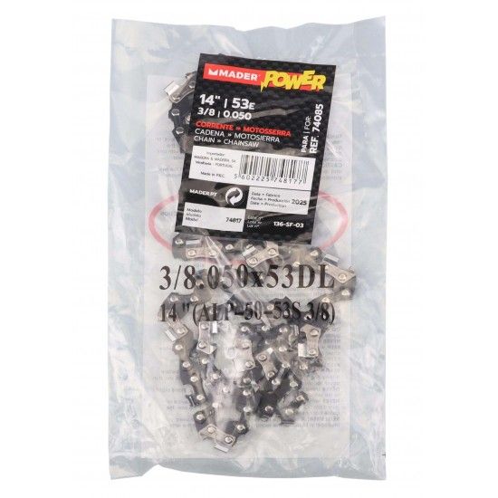 Corrente para motoserra MPW-14" 53E refª 74817 MADER Corrente para motoserra MPW-14" 53E refª 74817 MADER