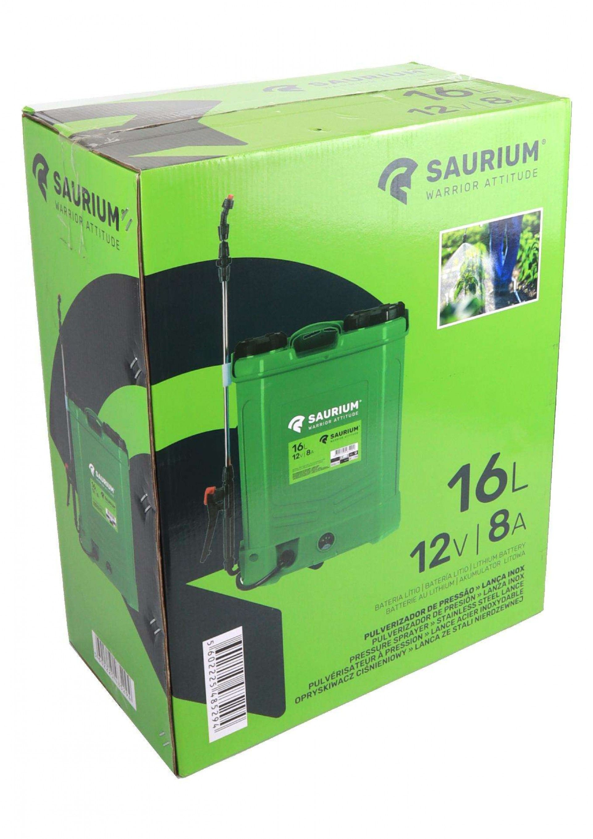 Pulverizador, Bateria Lítio, 16L, Mochila, 0.45MPa refª 48529 SAURIUM