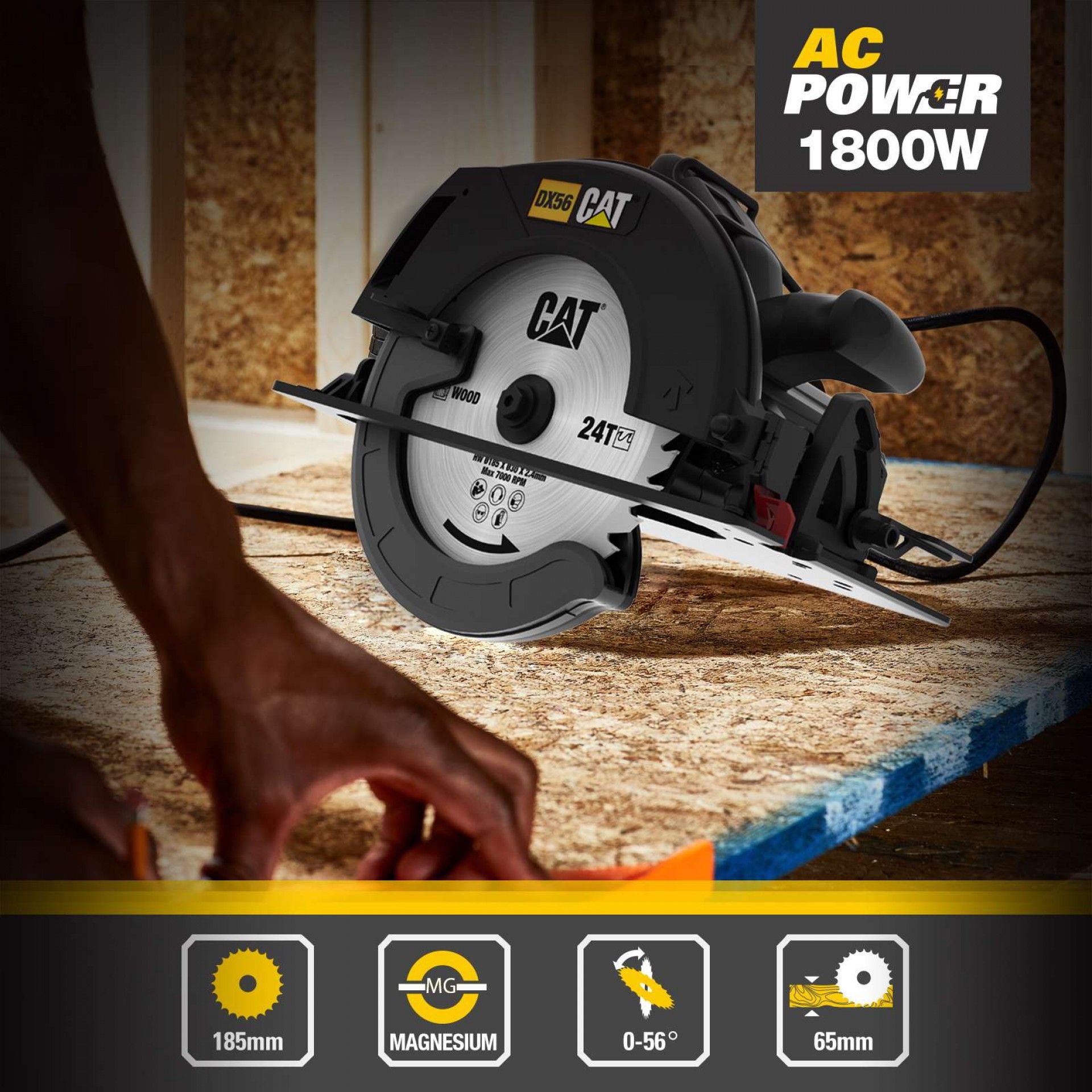 Serra Circular 185mm - 1800W refª DX56 CAT