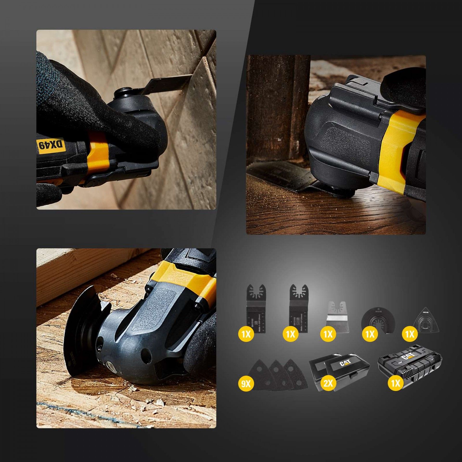 Multifunções Oscilante SDS 350W com 14 acessórios refª DX49 CAT