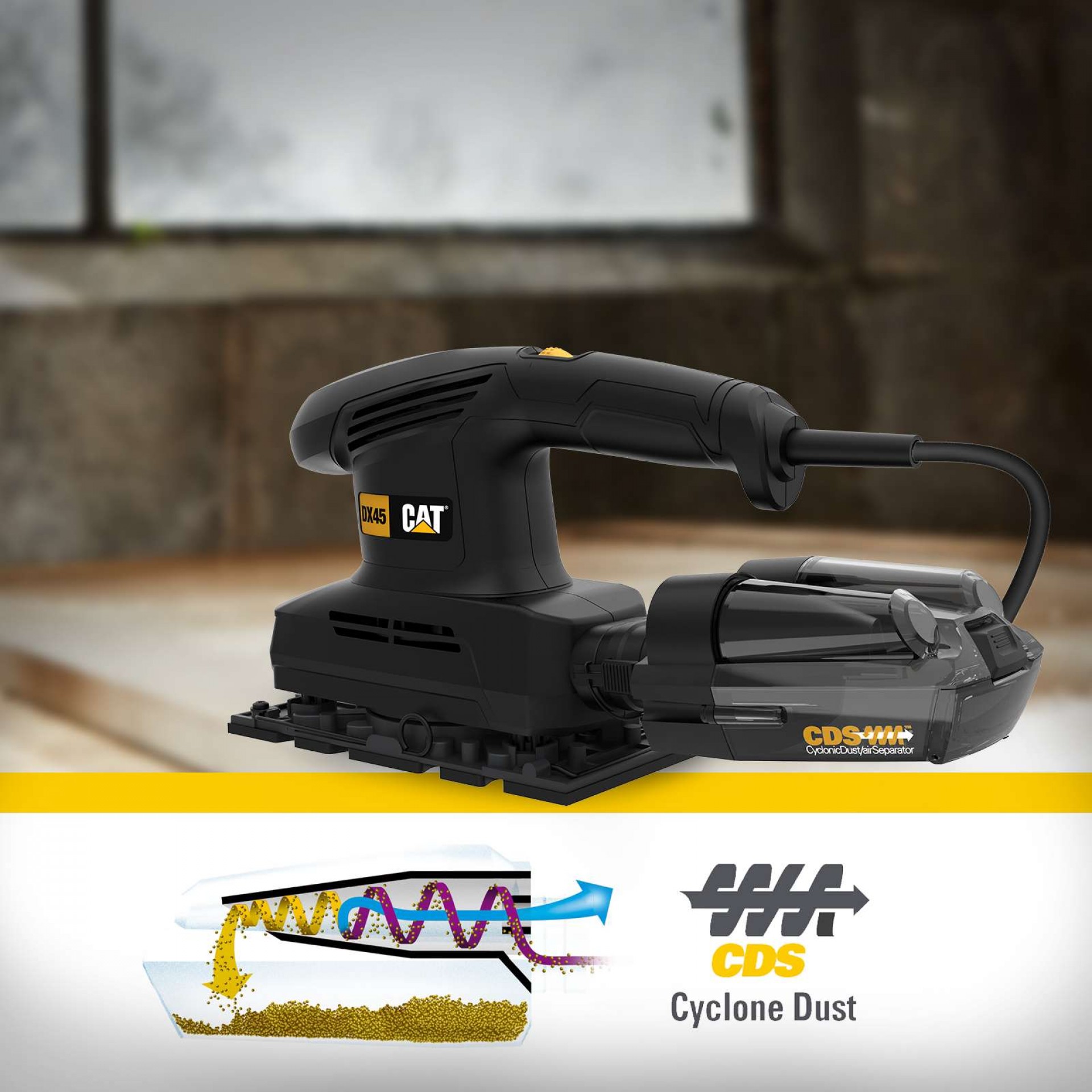 Lixadora 240W 1/3 folha refª DX45 CAT