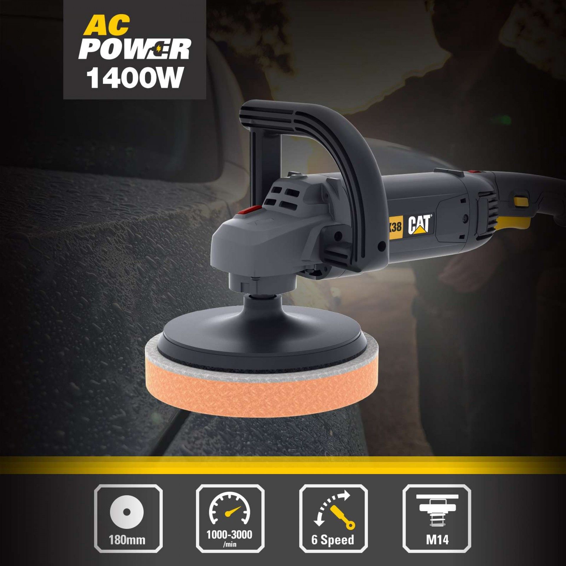 Polidora 180mm - 1400W refª DX38 CAT