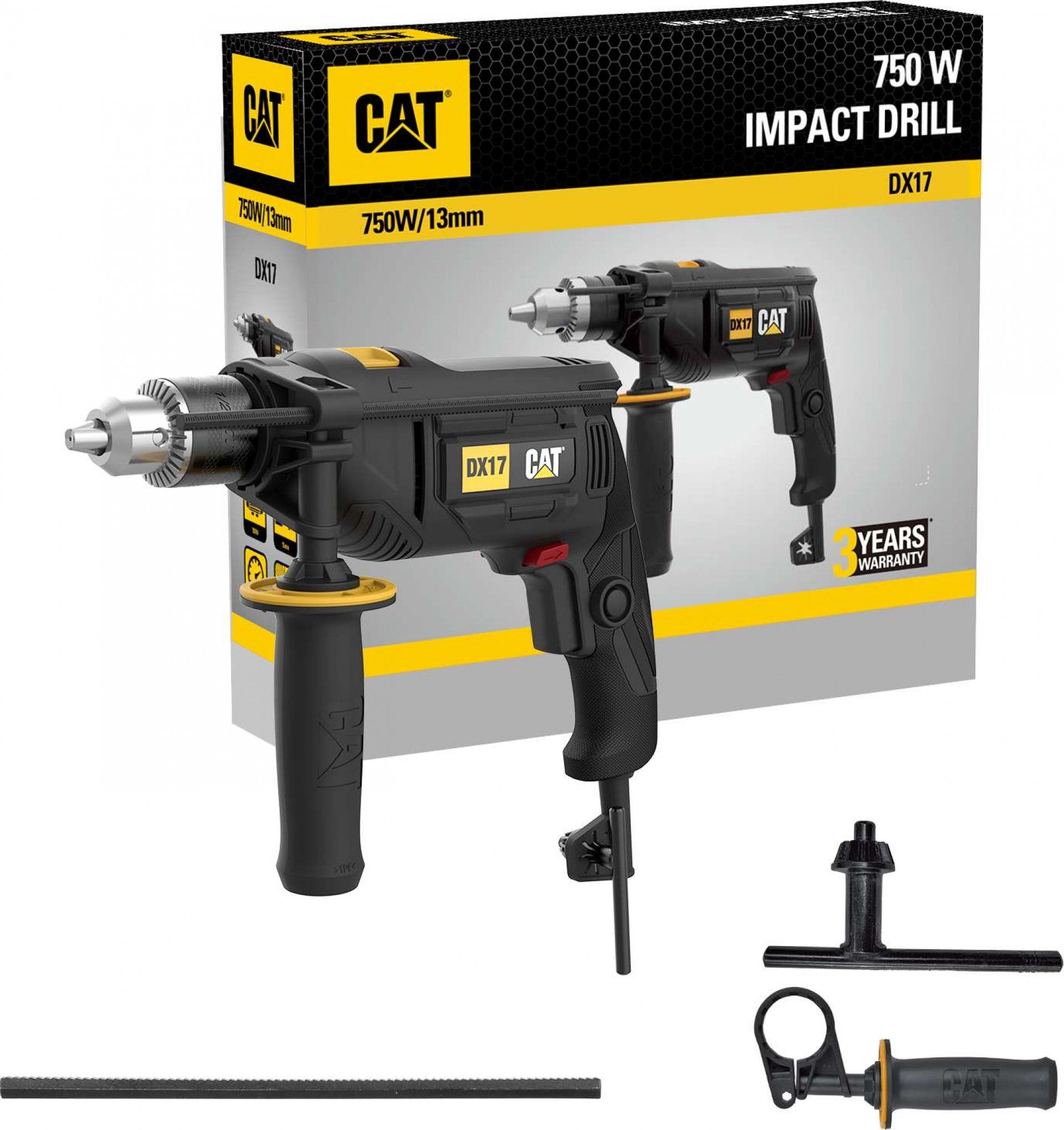 Berbequim de Percussão 13mm - 750W refª DX17 CAT