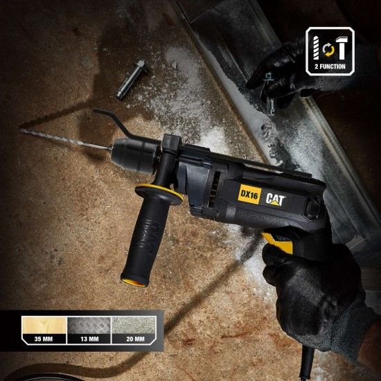 Berbequim de Percussão 13mm - 850W refª DX16 CAT Berbequim de Percussão 13mm - 850W refª DX16 CAT