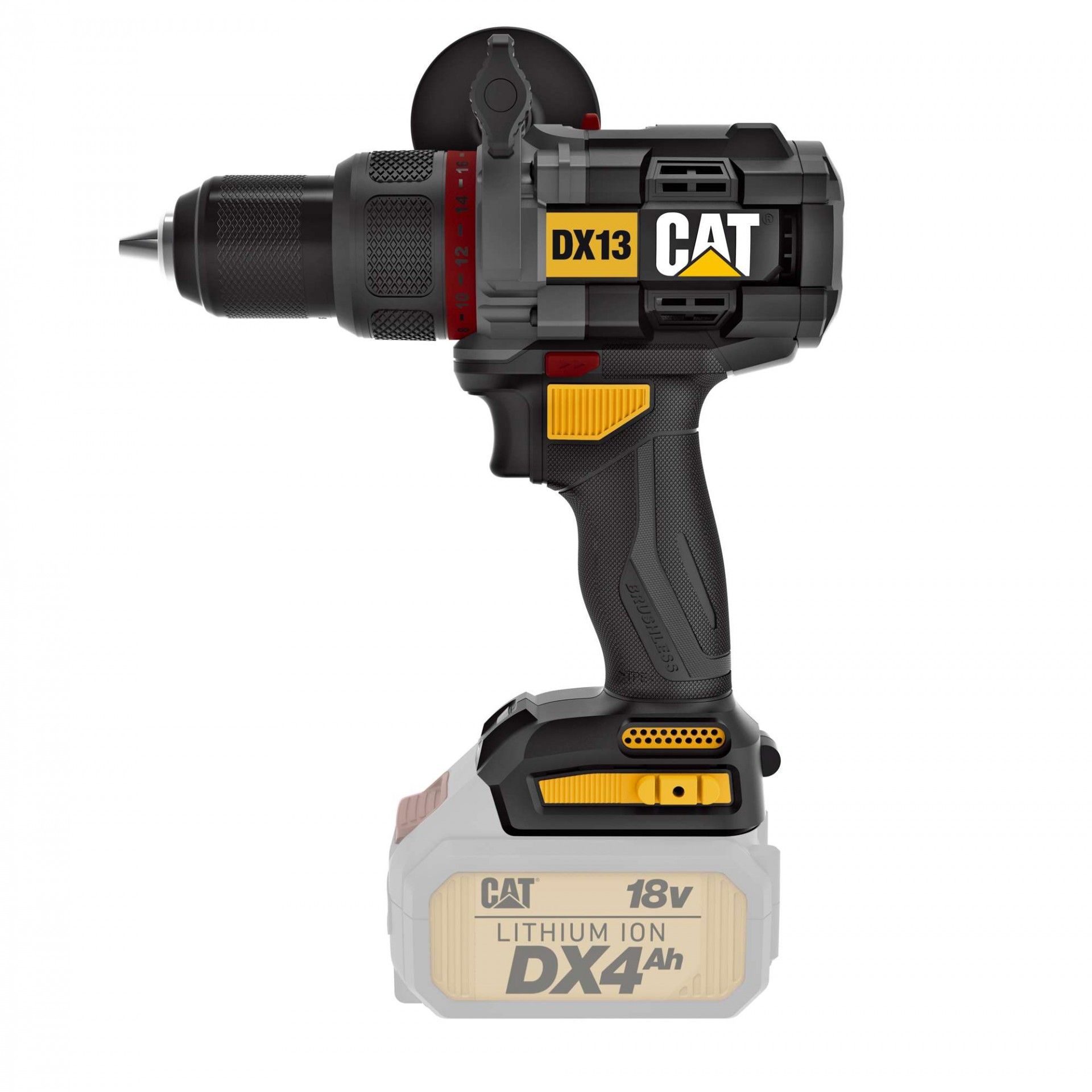 Aparafusadora c/percussão 18V Brushless 13mm - 80N.m - sem bateria refª DX13B CAT