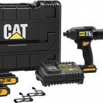Aparafusadora c/percusso 18V 13mm - 65N.m e Chave de Impacto 1/4"Hex - 215N.m ref DX12K CAT