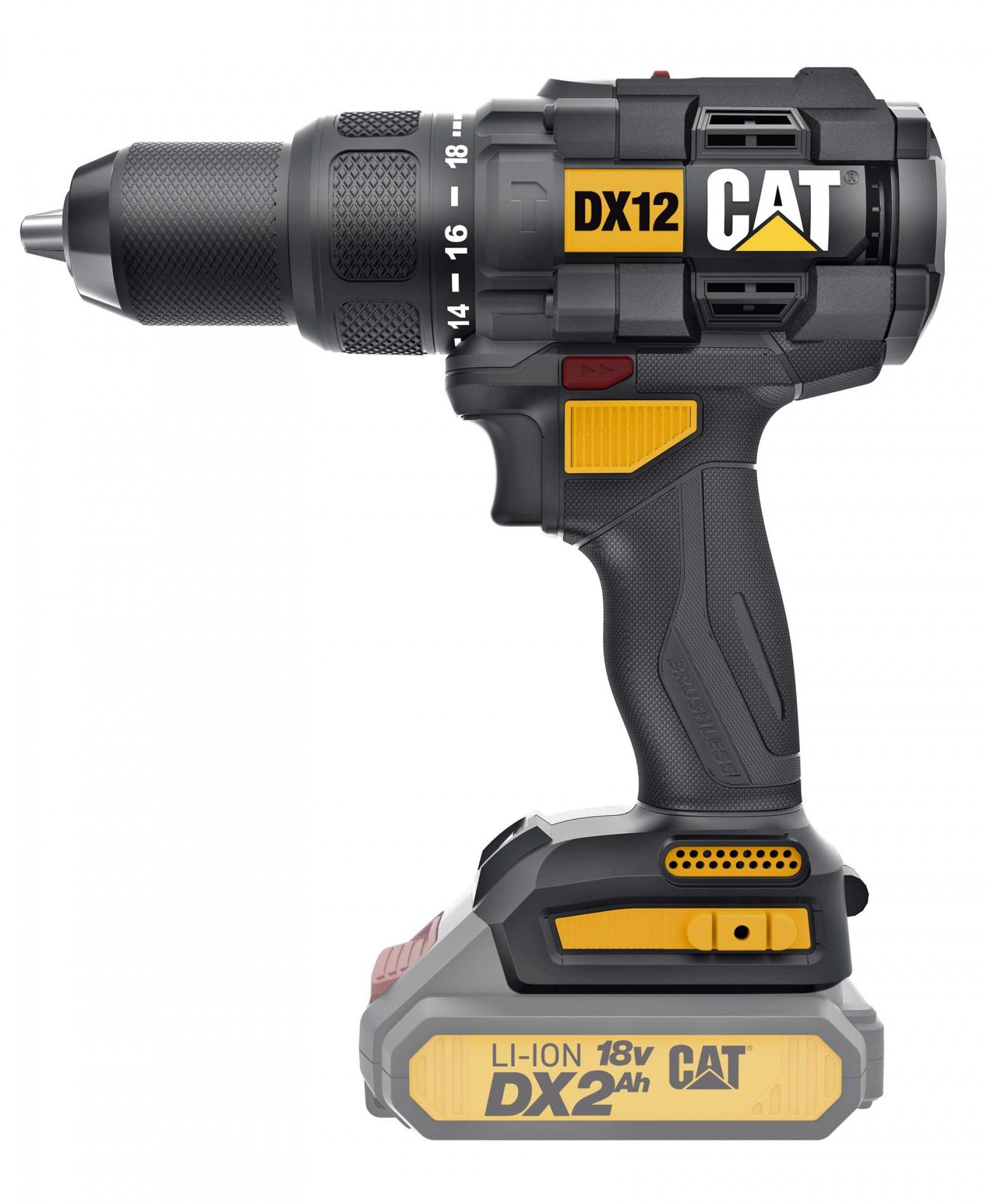 Aparafusadora c/percussão 18V Brushless 13mm - 65N.m - sem bateria refª DX12B CAT