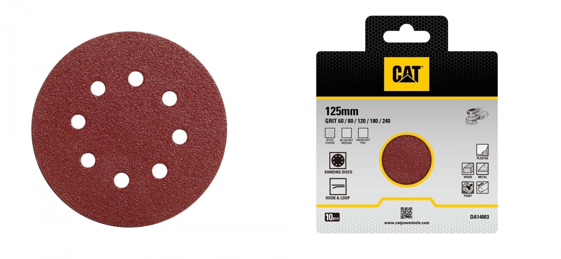 Conjunto Lixas Rotativas 125mm refª DA14003 CAT