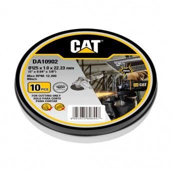 Disco Abrasivo e Corte 125 - Metal & Inox (Pack 10) caixa em metal ref DA10902 CAT