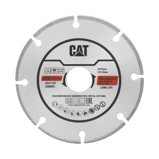 Disco Diamante 115mm corte metal refª DA09051 CAT Disco Diamante 115mm corte metal refª DA09051 CAT